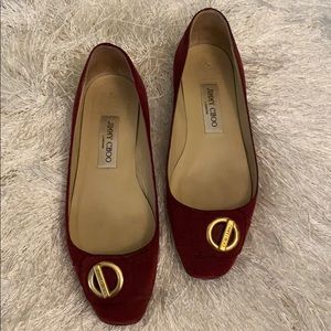 Jimmy Choo Suede Flats 37